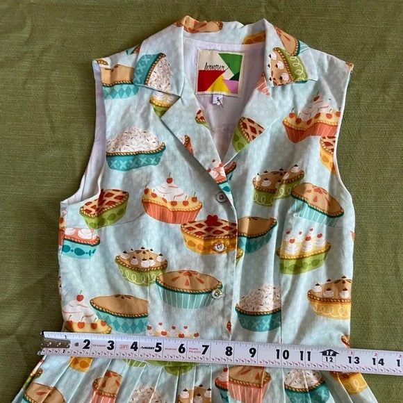 RARE Fervour Pie Dress ModCloth Size Small Lined - Picture 13 of 16